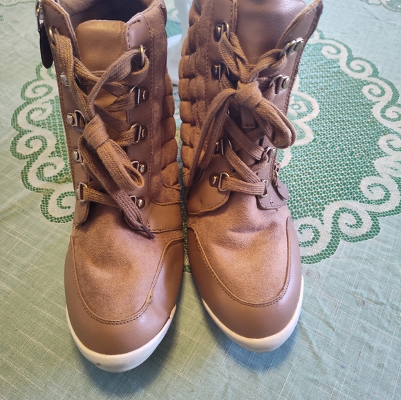 Women's forever 21 brown leather boots size 9 - Picture 2 of 8